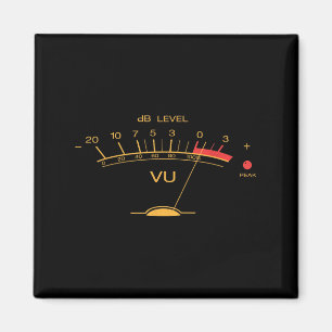 Aimant Retro Vu Meter Audio Ingénieur Vintage M'enregistr
