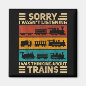 Aimant Retro Wagon Train Lover Model Railroad Conductor F (Devant)