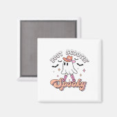 Aimant Retro Western Halloween Cute Ghost Funny Boot Scoo (Recto/Verso)