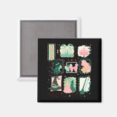 Aimant Retro Wicked Stamps Christmas Vibes Clothing Long  (Recto/Verso)