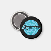 Aimant Rétro Zodiac Aquarius (Recto/Verso)