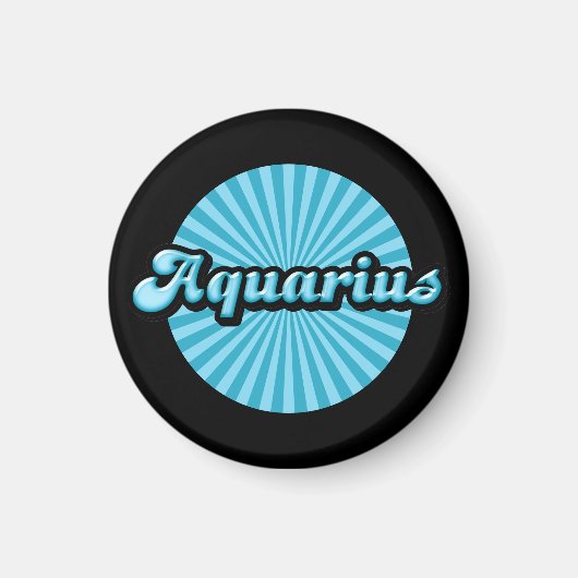 Aimant Rétro Zodiac Aquarius (Devant)