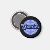 Aimant Rétro Zodiac Gemini (Recto/Verso)