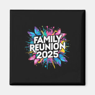 Aimant Retrouvailles Familiales 2025 Papillons colorés Id