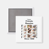 Aimant Réunion d'amis personnalisée 11 Collage photo (Recto/Verso)