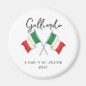 Aimant Réunion de famille du drapeau italien  (Devant)