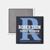 Aimant Réunion de famille Monogramme (Recto/Verso)