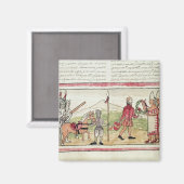 Aimant Réunion de Hernando Cortes et Montezuma (Recto/Verso)