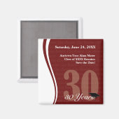 Aimant Réunion personnalisable de classe 30 ans (Recto/Verso)