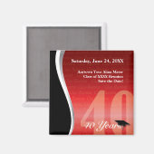 Aimant Réunion personnalisable de classe 40 ans (Recto/Verso)