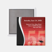 Aimant Réunion personnalisable de classe 55 ans (Recto/Verso)