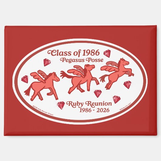 Aimant Réunion Rubis du Pegasus Posse (Recto)