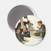 Aimant Réunion vintage des dirigeants des compagnies aéri (Recto/Verso)