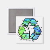 Aimant Reuse, Reduce, Recycle Earth Day Gifts (Recto/Verso)