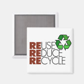 Aimant Réutiliser Réduire l'aimant de recyclage (Recto/Verso)