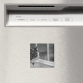 Aimant Rêvant d'un temps plus chaud en nuances de gris (In Situ (Lave-vaisselle))