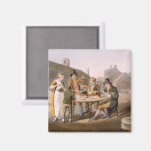 Aimant Réveillon d'été, de l'engrave "Costume du Yorkshir (Recto/Verso)