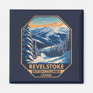 Aimant Revelstoke Canada Vintage hivernal