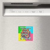 Aimant Revenez aux années 80 | Vibe rétro (In Situ (Lave-vaisselle))