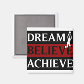 Aimant Rêver croire atteindre le volley-ball des femmes (Recto/Verso)