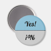 Aimant Réversible Oui & Non Lave-vaisselle gris bleu Magn (Recto/Verso)