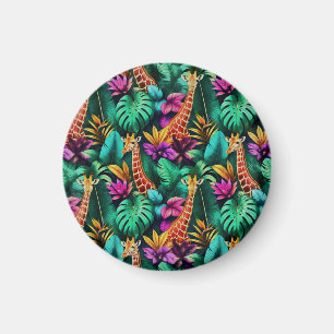 Aimant Rêves de girafe de jungle motif de surface transpa
