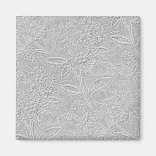 Aimant Revêtement floral gris