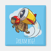 Aimant Rêvez Gros ! Carton de tortue dynamique (Devant)