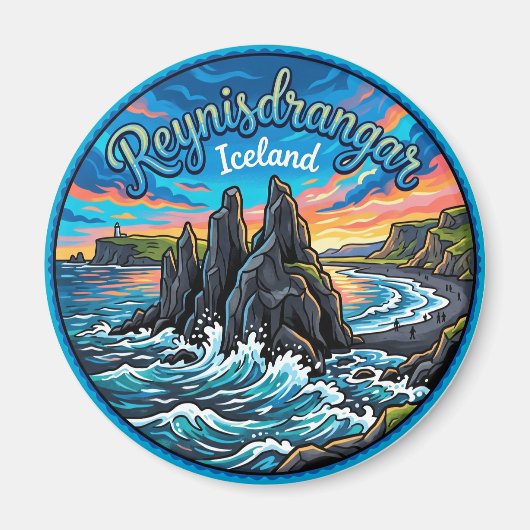 Aimant Reynisdrangar Islande (Devant)