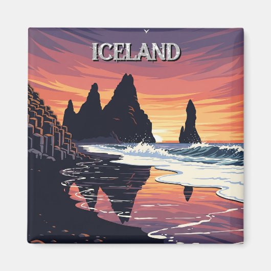 Aimant Reynisdrangar Islande Travel (Devant)