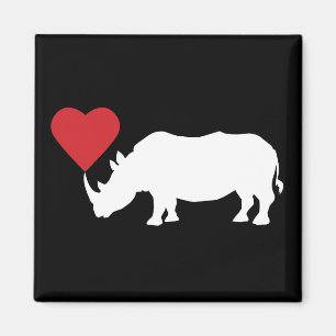 Aimant Rhino-Blanc-Coeur