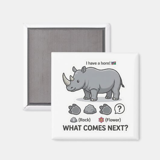 Aimant Rhino Pattern Logic (Recto/Verso)