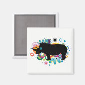 Aimant rhinocéros Abstrait (Recto/Verso)