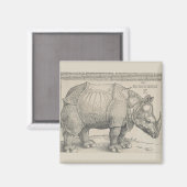 Aimant Rhinoceros, coupe de bois par Albrecht Durer (Recto/Verso)