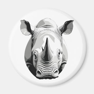 Aimant Rhinoceros Vector Graphisme Art Portrait Animal Wi