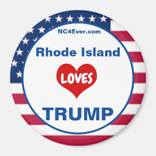 Aimant Rhode Island ADORE TRUMP Réfrigérateur patriotique
