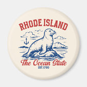 Aimant Rhode Island Beach Vibes Gift Idea (Devant)