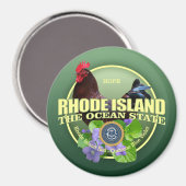 Aimant Rhode Island State Bird & Flower (Recto/Verso)