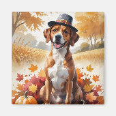 Aimant Rhodesian Ridgeback Autumn quitte Thanksgiving Art (Devant)