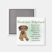 Aimant Rhodesian Ridgeback Cadeaux (Recto/Verso)
