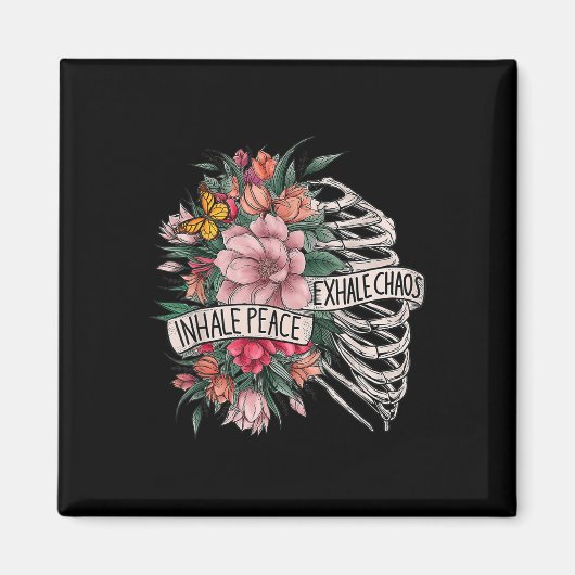 Aimant Rib Cage Inhale Peace Exhale Chaos Santé mentale (Devant)