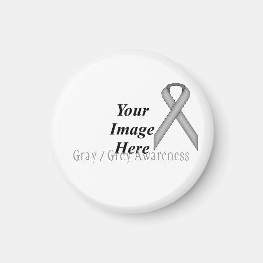 Aimant Ribbon gris/gris standard par Kenneth Yoncich (Devant)