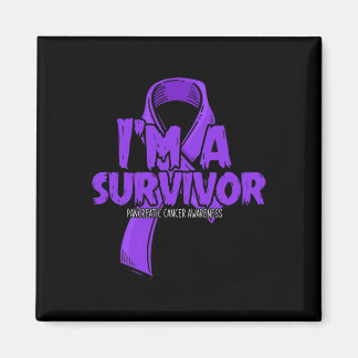 Aimant Ribbon pourpre survivant Fière Cancer pancréatique
