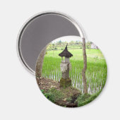 Aimant Rice Paddy, Temple, Ubud Bali, Indonésie (Recto/Verso)