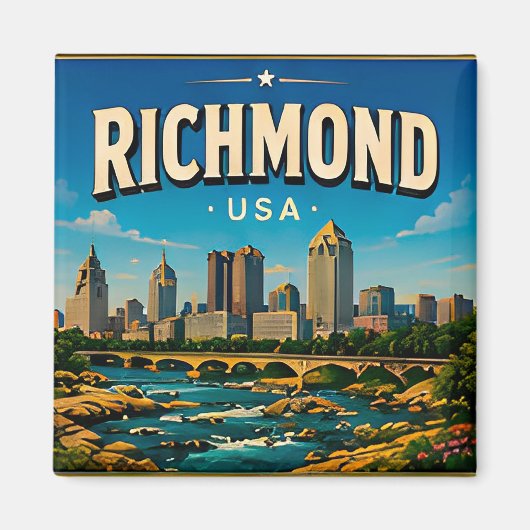 Aimant Richmond Virginie Capitol Square (Devant)