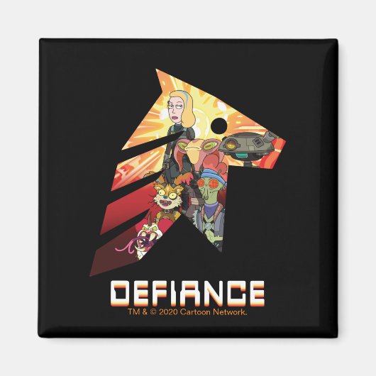 Aimant RICK ET MORTY™ | Space Beth Defiance Crew (Devant)