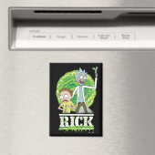 Aimant RICK ET MORTY™ | Vert Splash (In Situ (Lave-vaisselle))