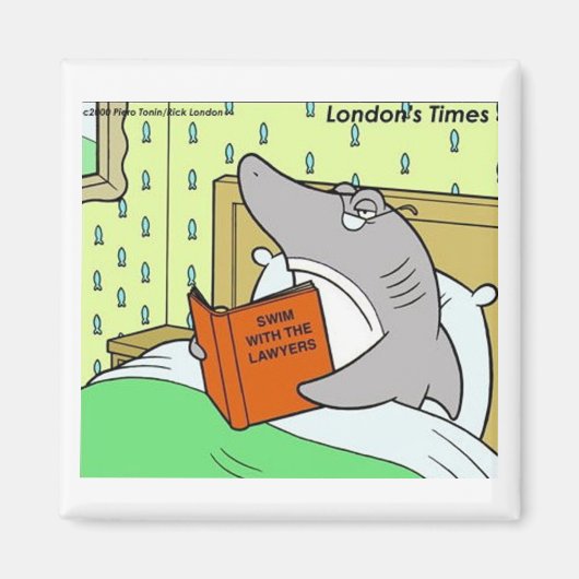 Aimant Rick London Avocat Requin Drôle (Devant)