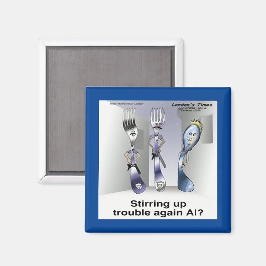 Aimant Rick London Funny Silverware Police (Recto/Verso)