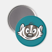 Aimant Ricky Raccoon | Visage de Badger Boomer (Recto/Verso)